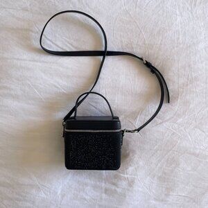 NWOT Michael Kors Sandrine Black Rhinestone Petite Box Bag